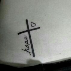 1 Corinthians 13 Tattoo - Cross, Heart and Hope