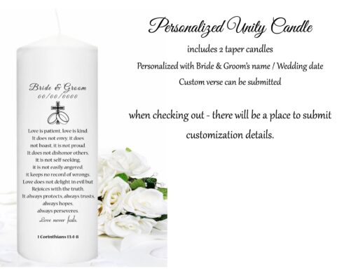 Unity Candle - Personalized For Your Wedding