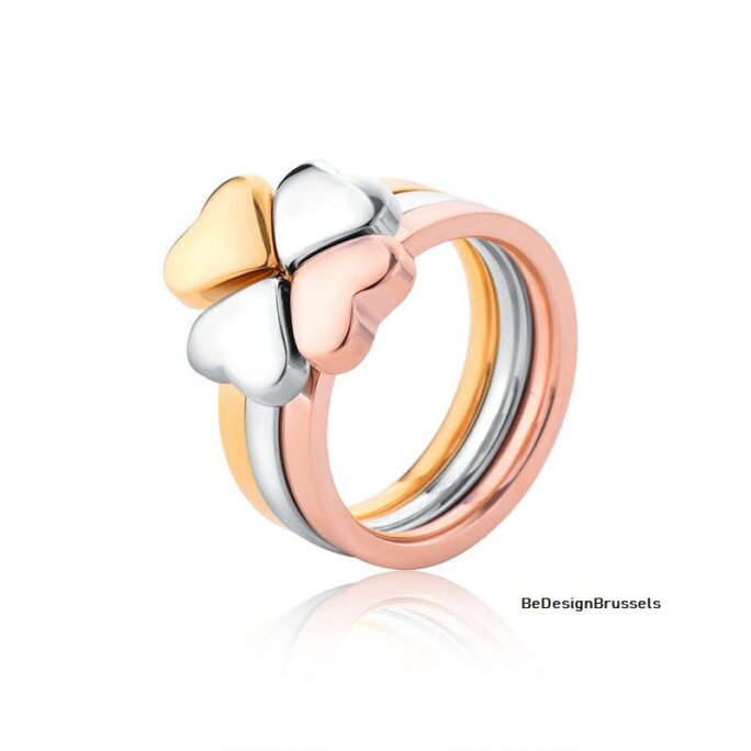 Four Leaf Clover Stackable Rings