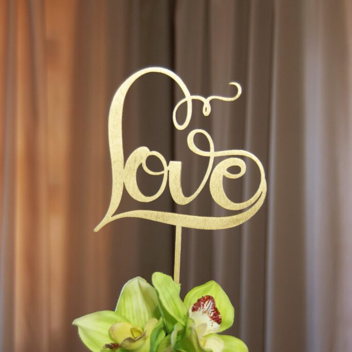 Gorgeous "Love" Cake Topper For Any Occasion - Wedding, Bridal Shower, Engagement Party, Anniversary, Valentine Day Elegant, Rustic-Chic