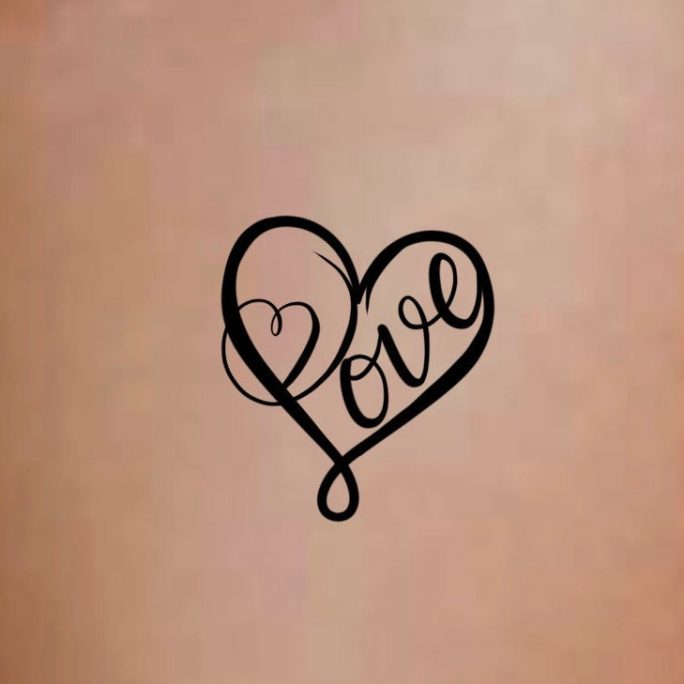 Love Heart Temporary Tattoo/Small Heart Tattoo Love Temp
