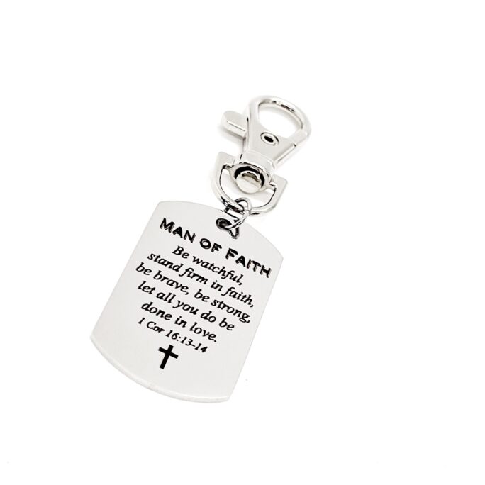 Faith Gift, Man Of Clip On Charm, 1 Corinthians 16, Quote, Pastor Deacon Christian Father, Husband