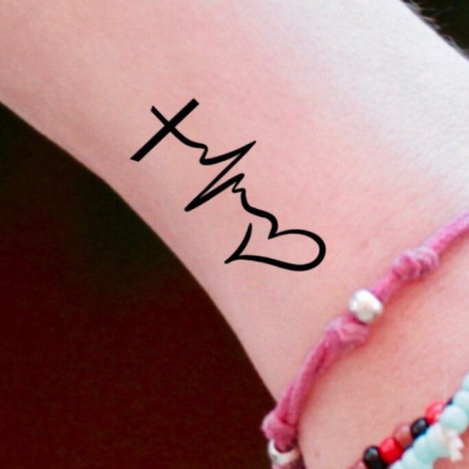 Faith Hope Love Temporary Tattoo/Religious Tattoo Cross
