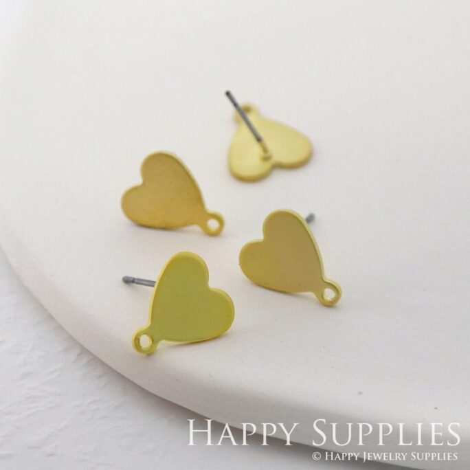 Alloy Love Earring Stud - Matt Gold Plated Earrings, Studs/Posts, Alloy Earrings, Jewelry Supplies | Ke004