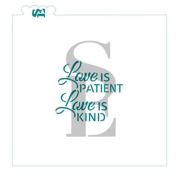 Fast Shipping Love Is Patient, Love Kind Stencil, Cookie Weeding Cookie, Bridal Shower Cake Stencil