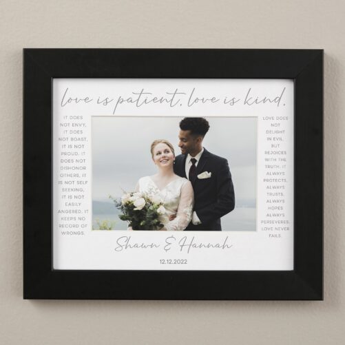 Love Is Patient Personalized Matted Frames, Wedding Gifts, Gifts For Couples, Gift