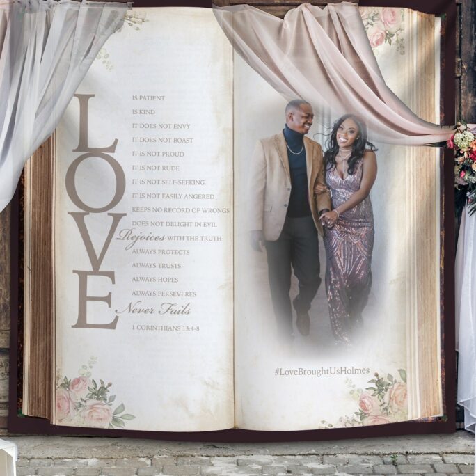 Fairytale Book Backdrop Love Wedding Storybook Tapestry Photo Romantic Ceremony Sign Anniversary Bridal Shower Vintage Elegant Decoration