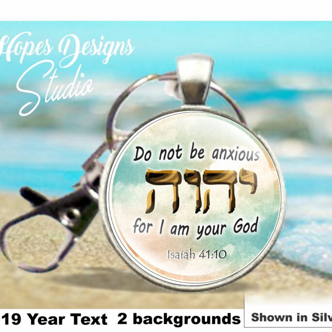 Jw Gifts/Jw Key Ring 2019 Year Text With Tetragrammaton "Do Not Be Anxioius' Isa 4110/Baptism/Jw Ministry/Jw.org/Pioneer Gift/Jw Convention