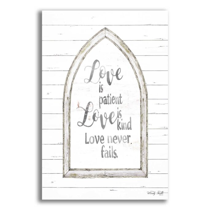 Acrylic Glass Wall Art "Love Is Patient Arch' By Cindy Jacobs