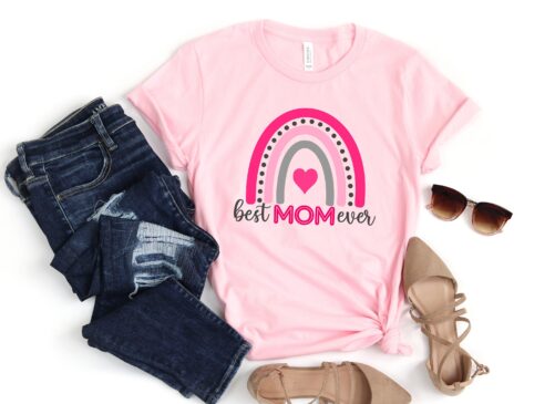 Best Mom Ever Rainbow Shirt, Mothers Day Gift, Shirt T-Shirt, New T-Shirt, Mom Birthday Gift, Gift For