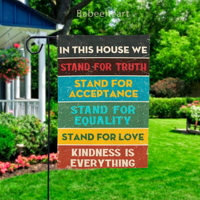 Black Lives Matter Flag, Blm Lgbt in This House Flag Decor, Pride Love Is Kindness, Be Kind, Rainbow T85