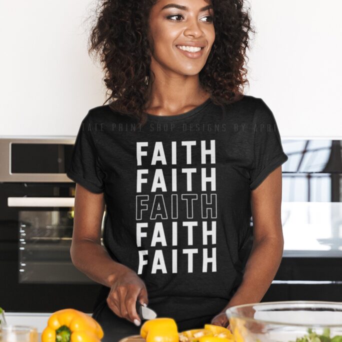 Faith Classic T-Shirt Spiritual Christian Religious Bible God Jesus Catholic Ministry Biblical Apparel Tee Gift For