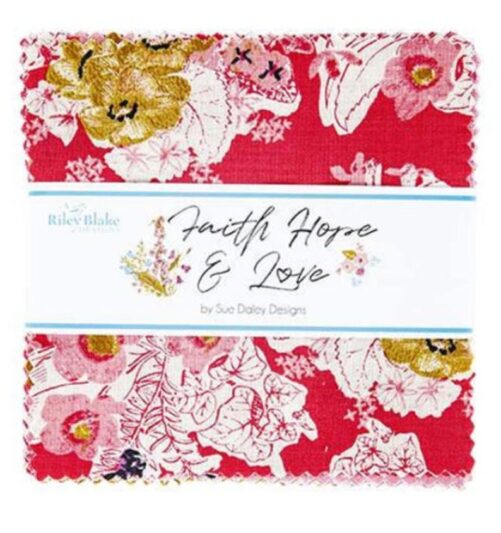 Faith Hope & Love Stacker 5" Charm Pack 5-10320-42 Floral Flowers