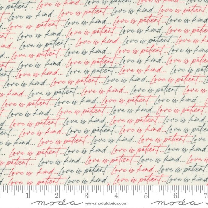 Flirt 55571 21 Love Is Patient Cream Multi By Sweetwater For Moda Fabrics - The Half-Yard