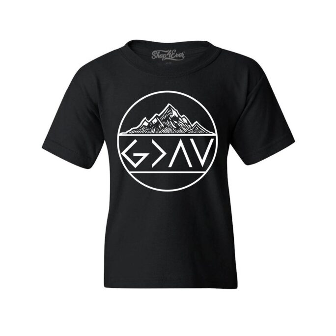 God Is Greater Than The Highs & Lows Christian Kids T-Shirt