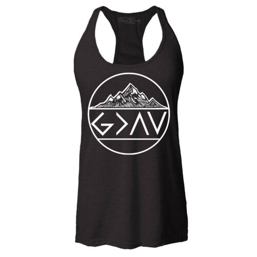 God Is Greater Than The Highs & Lows Christian Women's Racerback Tank Top Slim Fit