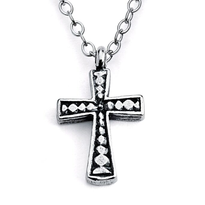 Holy Cross Christian Religious Symbol Of The Crucifixion Jesus Double Sided Charm Pendant Necklace 925 Sterling Silver N0004S
