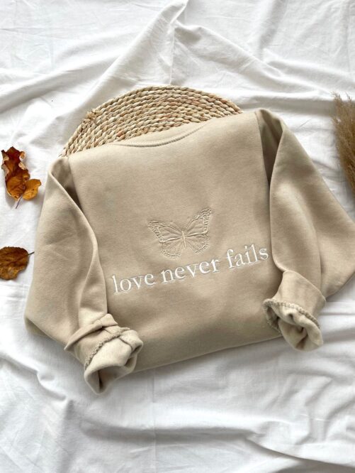 Jesus Sweatshirt For Women | Love Like Christian Embroidered Pullover Crewneck
