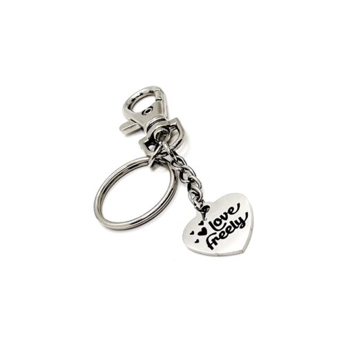 Love Gift, Freely, Charm, Clip On Keychain, Keychain Wife Daughter 1 Corinthians 13 Christian Gift