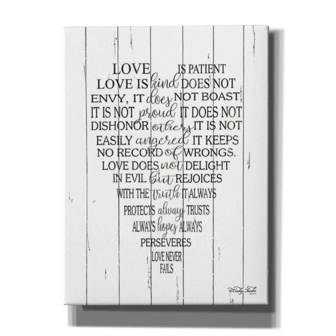 Love Is Patient Ii By Cindy Jacobs, Canvas Wall Art