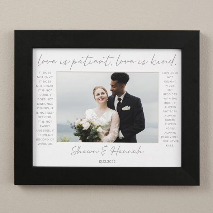 Love Is Patient Personalized Matted Frames, Wedding Gifts, Gifts For Couples, Sign, Wall Art