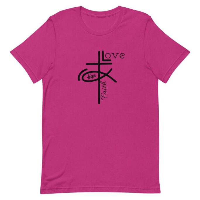 Christian Faith Hope Love Tee Short-Sleeve Unisex T-Shirt