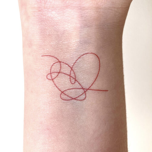 Bts Temporary Tattoo | Love Yourself Answer Concert Tattoos Heart