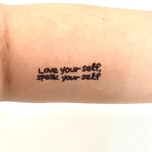 Bts Temporary Tattoo | Love Yourself Speak Concert Tattoos Quote
