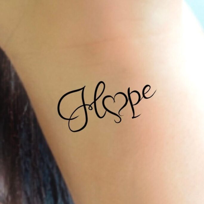 Hope Heart Temporary Tattoo