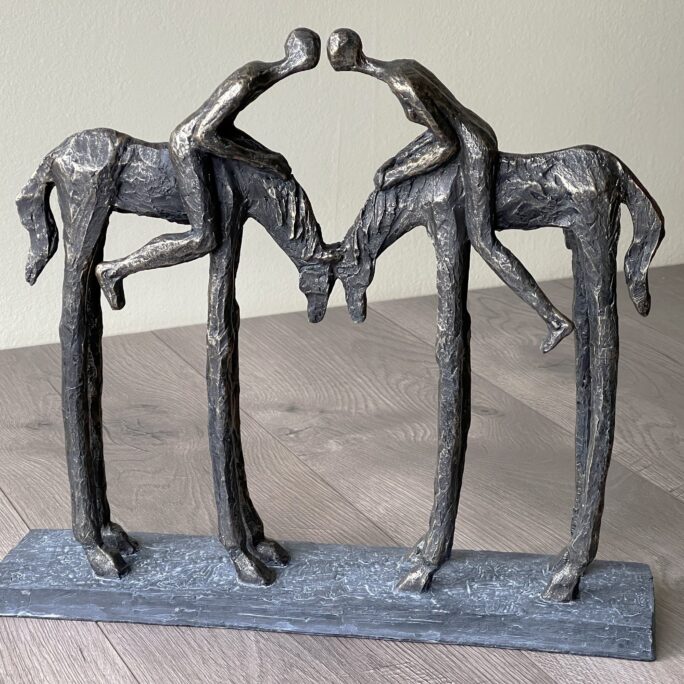 Two Saddlers in Love Statue Home Decor Art