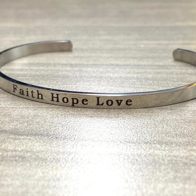 Inspirational Gift, Religious Jewelry, Faith Hope Love Gift For Friend, Christian Bracelet Her, Woman