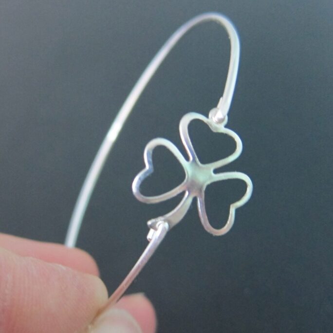Shamrock Bracelet, Clover Jewelry St. Patrick's Day Gift Idea For Women Holy Trinity Faith Hope Love