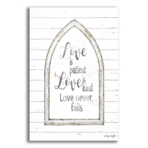 Acrylic Glass Wall Art "Love Is Patient Arch' By Cindy Jacobs