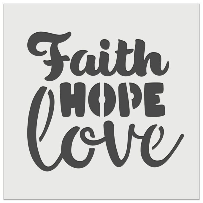 Faith Hope Love Wall Cookie Diy Craft Reusable Stencil