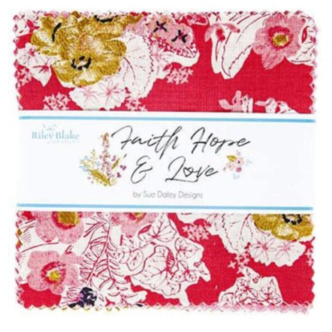 Faith Hope & Love Stacker 5" Charm Pack 5-10320-42 Floral Flowers
