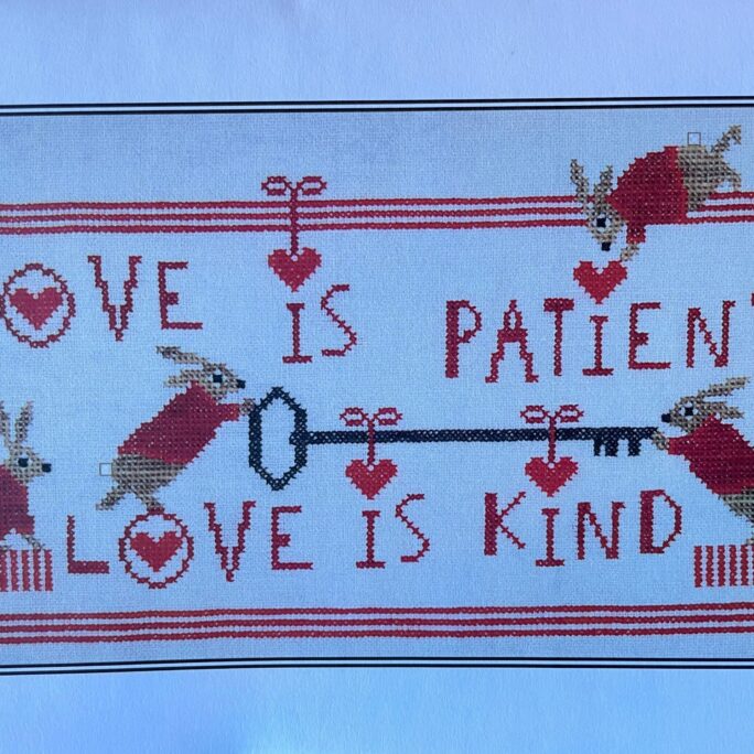 Love Is Patient Love Kind/Artful Offerings Cross Stitch Chart Pattern Only