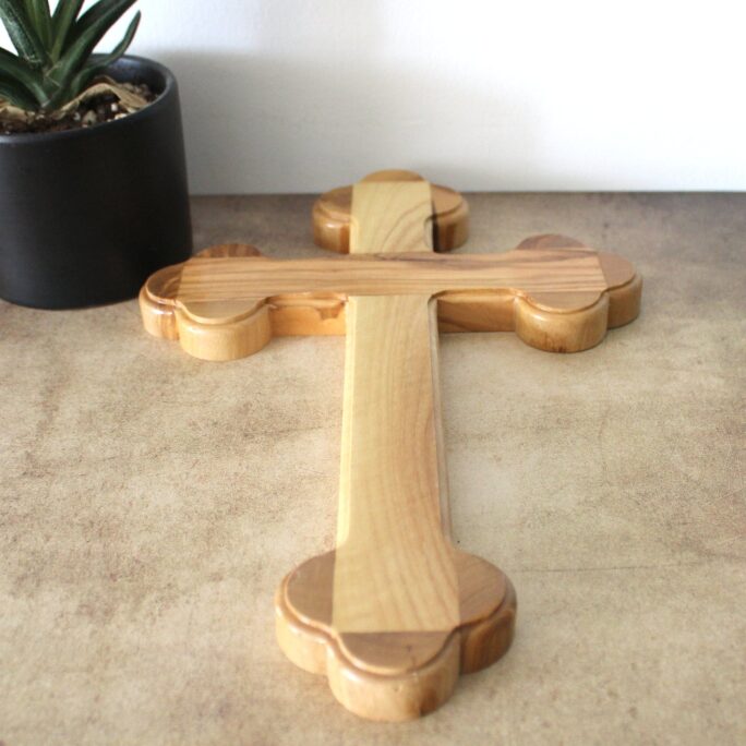 11 Inches Cross Made Of Olive Wood in Jerusalem The Holy Land, Perfect As A Religious Gift, Housewarming New Home Or Decor