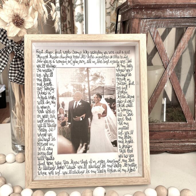 Father Of Bride Gift From Daughter, Daddy Daughter Dance Alan Jackson You'll Always Be My Baby Hand-Lettered Lyrics, Wedding