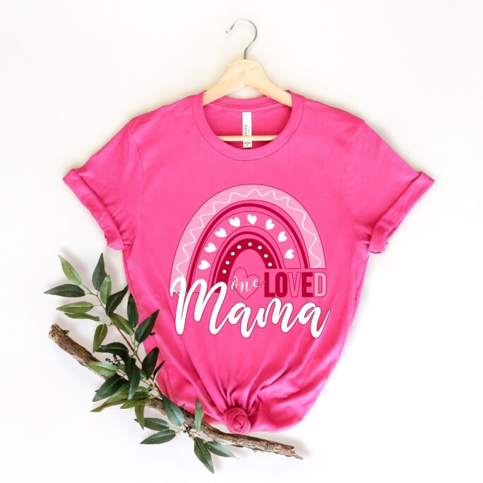 Mama Rainbow Design - Mommy Shirt Mom Gift Tee New Shirt Baby & Mother Gift Bodysuit Mother's Day Shirt