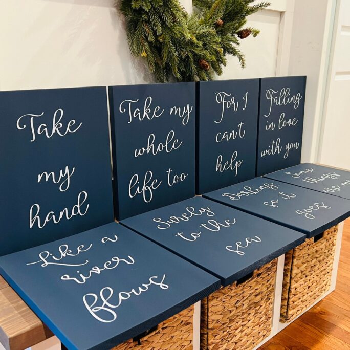 Wedding Aisle Decor. I Can't Help Falling in Love With You. Signs. Elvis Presley. Presley Song. Sign
