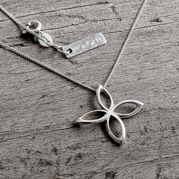 Flower Silver Necklace, 925 Dainty Flower Pendant, Minimalist Necklace, Gift For Her