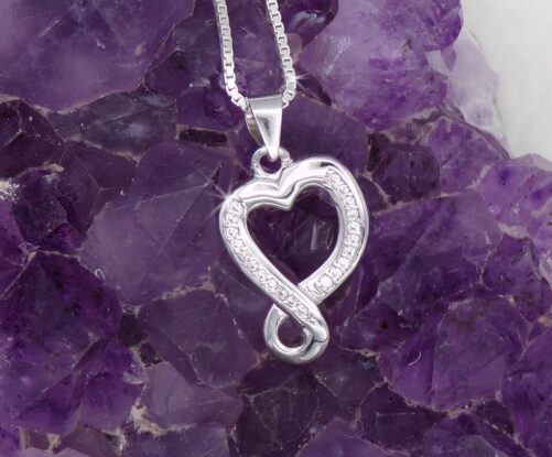 Infinity Heart Sterling Silver Necklace | Css5