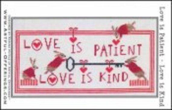 Love Is Patient- Kind - Artful Offerings Cross Stitch Chart