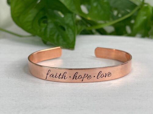 Faith Hope Love Bracelet | 1 Corinthians 1313 Scripture Christian Friend Gift Encouragement Woman