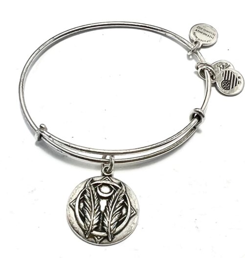 Alex & Ani - Godspeed Charm Bangle Rafaelian Gold/Silver, Stackable, Adjustable, Collector's Bracelet, Gift For Her