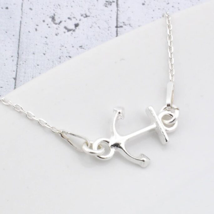 Anchor Necklace, Sterling Silver Jewelry, Ocean Lover Gift