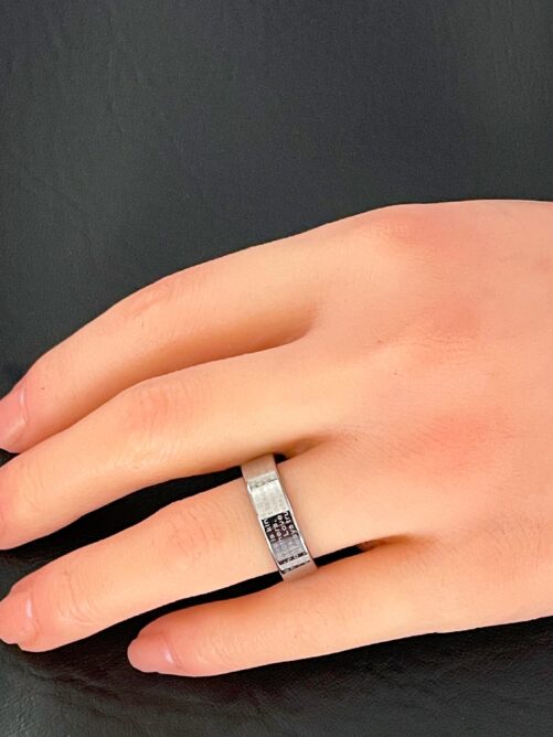 Bible Verse Laser Engraving Tungsten Ring, Wedding Band, Engagement Inside Initials 6mm Ring