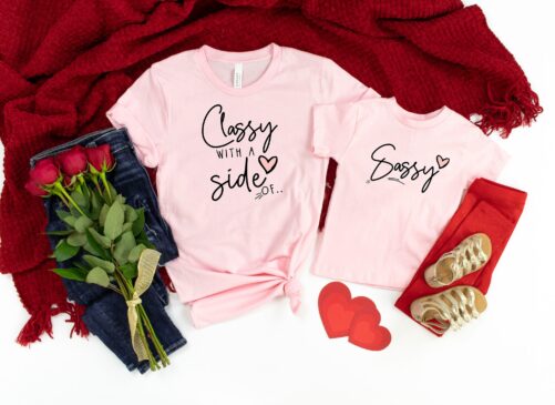 Classy With A Side Of . Sassyclassy With A Side Of Sassy, Sassy Tee, Family Shirt, Mommy & Me Shirt, Matching Mother's Day Gift