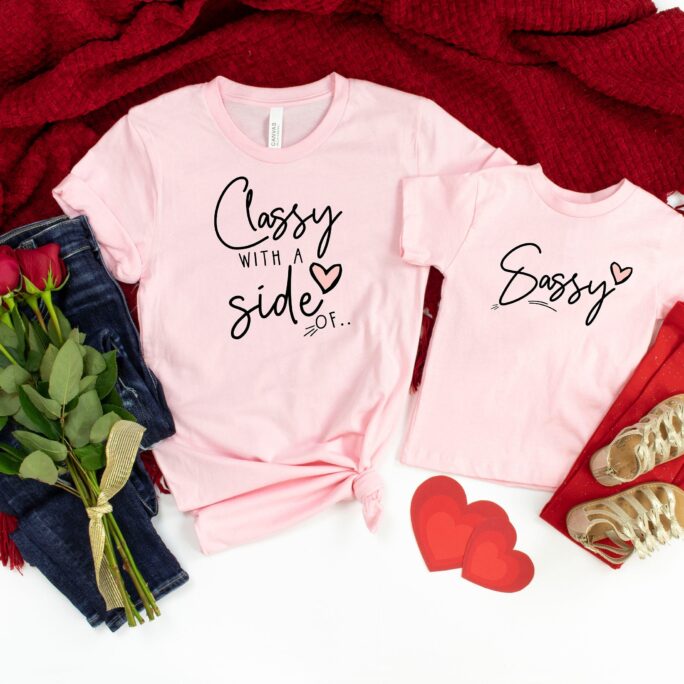 Classy With A Side Of . Sassyclassy With A Side Of Sassy, Sassy Tee, Family Shirt, Mommy & Me Shirt, Matching Mother's Day Gift
