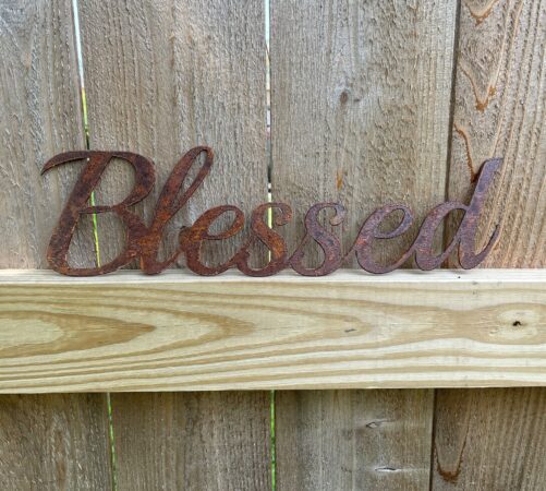 Custom Rustic Metal Words | Décor Vintage Western Sign Blessed, Family, Faith, Hope, Love, & More